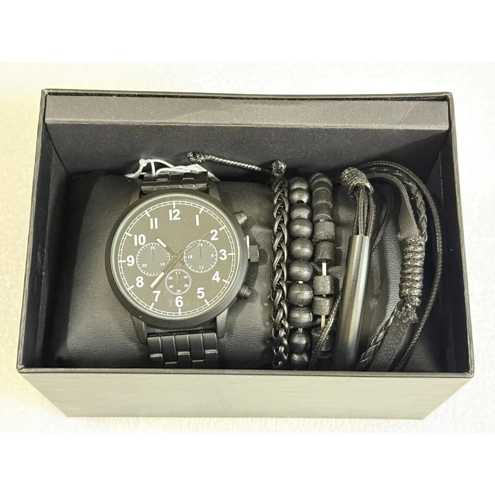 Geneva‎ Mens Black Bracelet Watch Mac7120jc